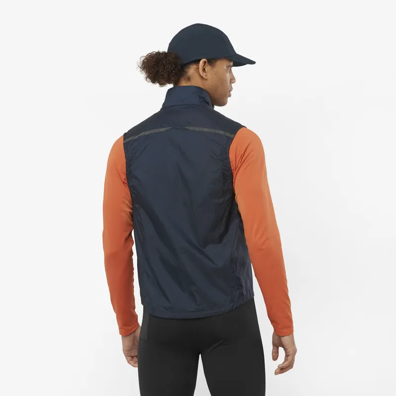 Salomon Sense Flow Vest Men s Windproof Running Gilet in Carbon