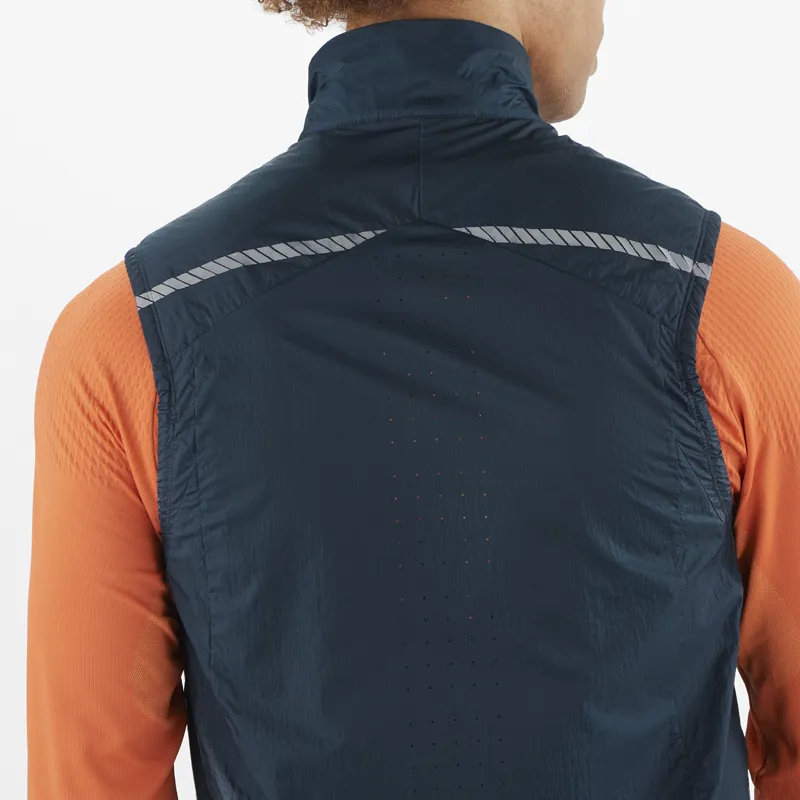 Salomon Sense Flow Vest Men's Windproof Running Gilet in Carbon-8