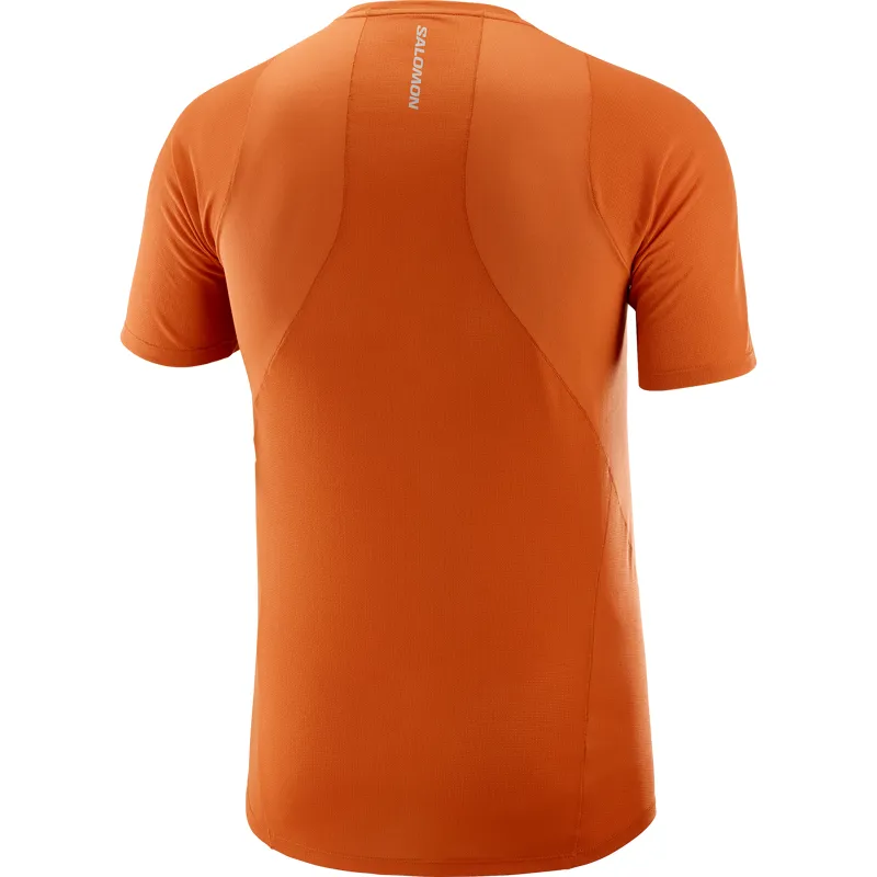 Salomon Sense Aero SS Tee Men's Running T-Shirt in Burnt Orange-1
