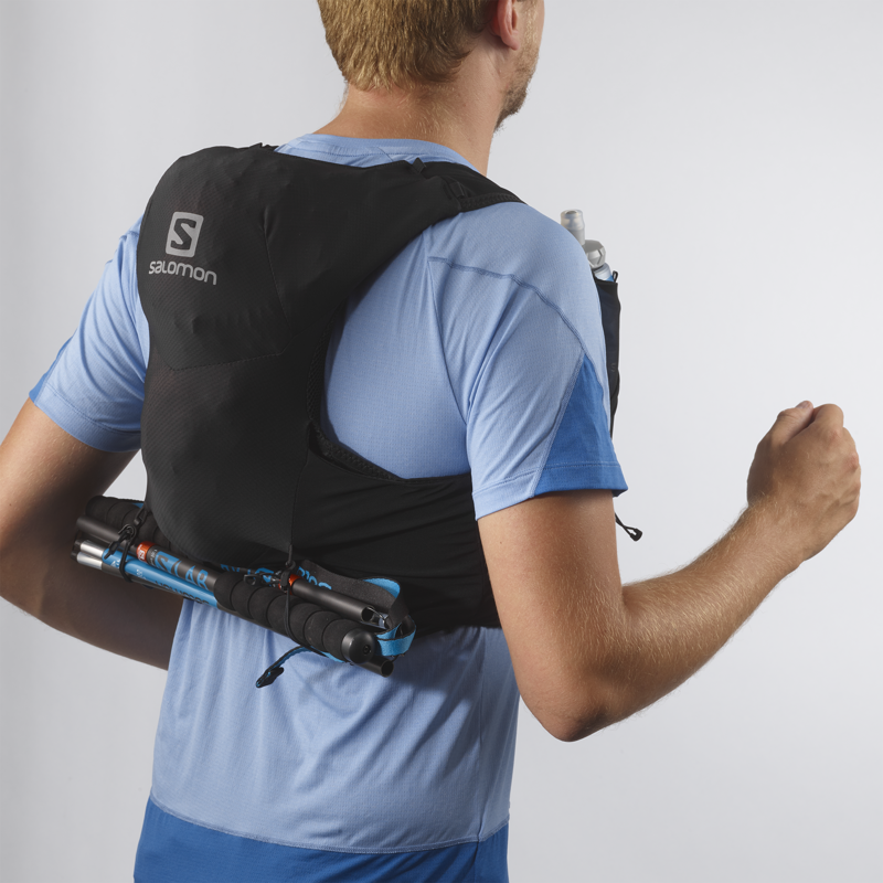 Salomon ADV Skin 5 Set Unisex Running Vest in Black/Ebony-2