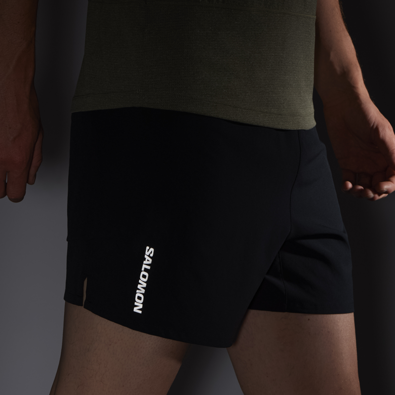 Salomon Cross 5-inch No Liner Men's Running Short in Deep Black-6