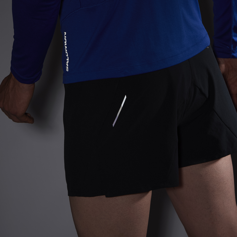 Salomon Cross 3-inch Men's Running Short in Deep Black-5