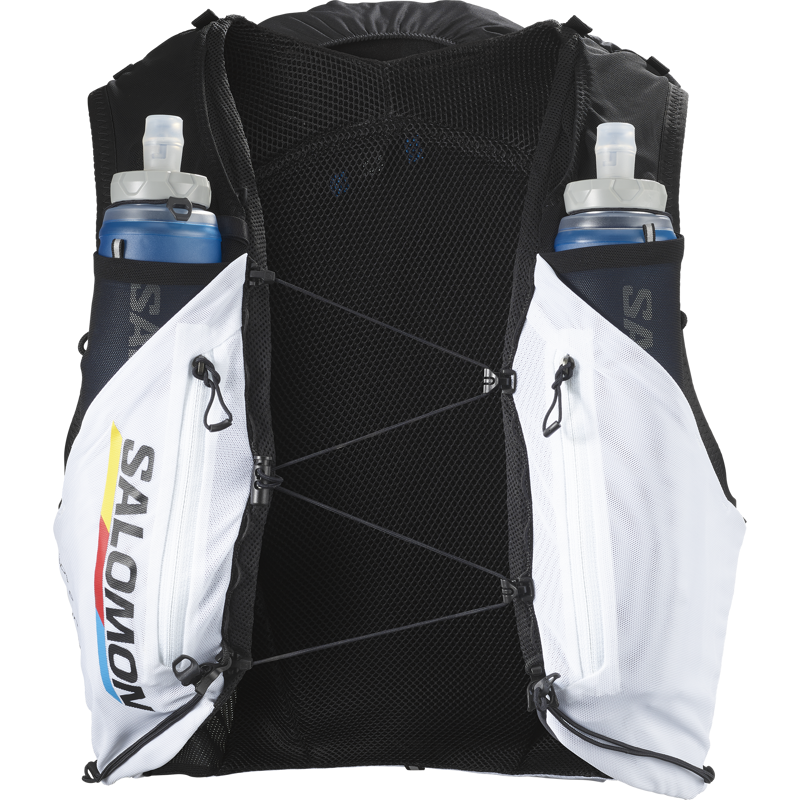 Salomon ADV Skin 12 Race Flag Running Pack in Black/White-1