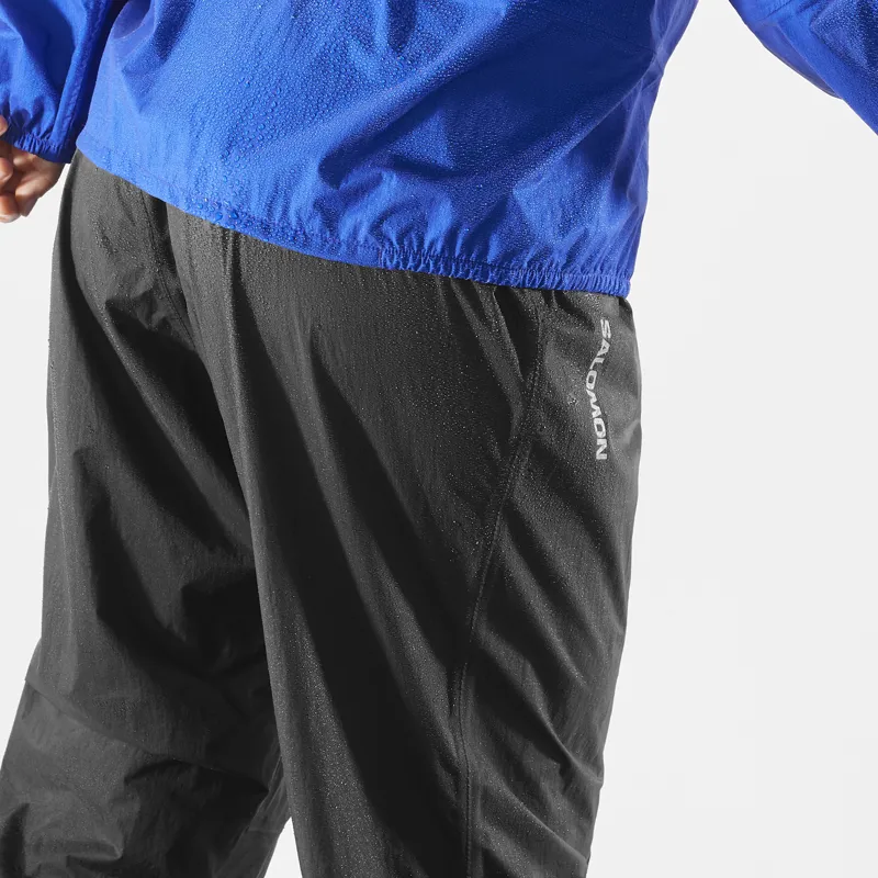 Salomon Bonatti WP Pant Unisex Waterproof Running Trouser in Deep Black-4