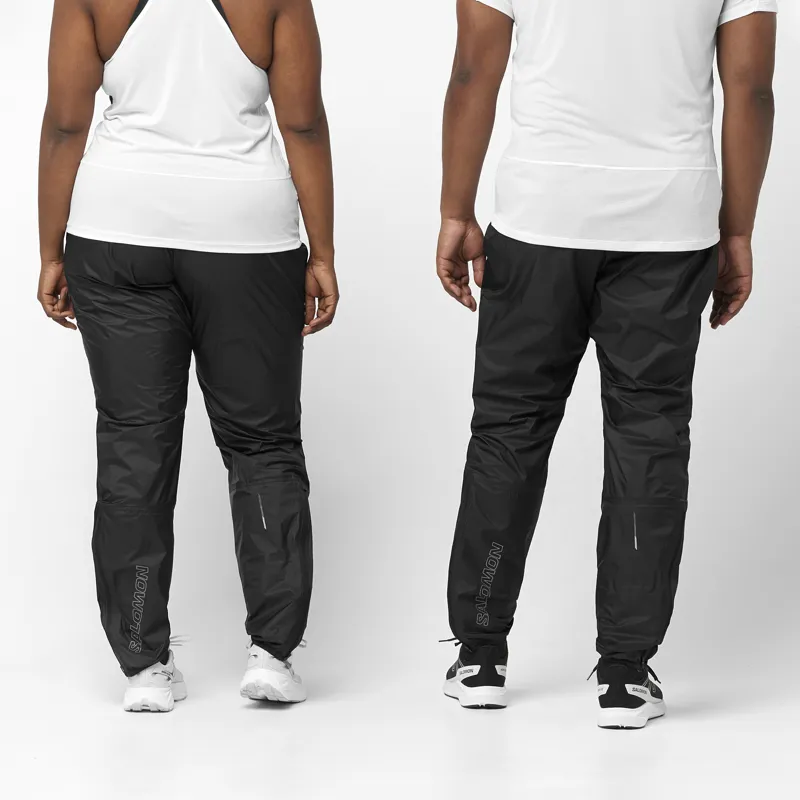 Salomon Bonatti WP Pant Unisex Waterproof Running Trouser in Deep Black-6