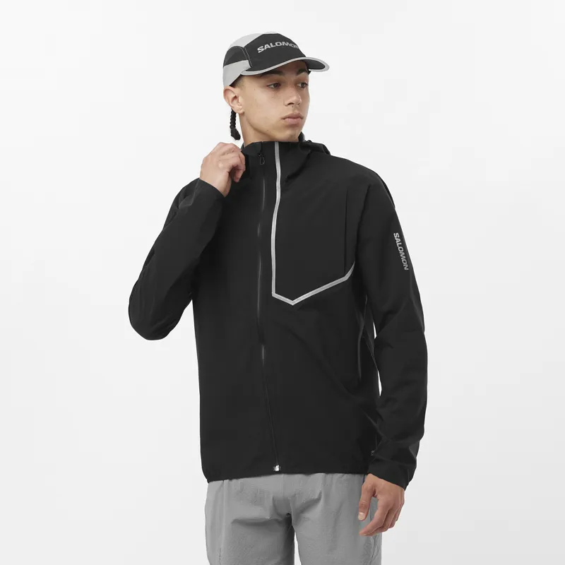 Salomon Bonatti Trail Men's Waterproof Running Jacket in Deep Black-3