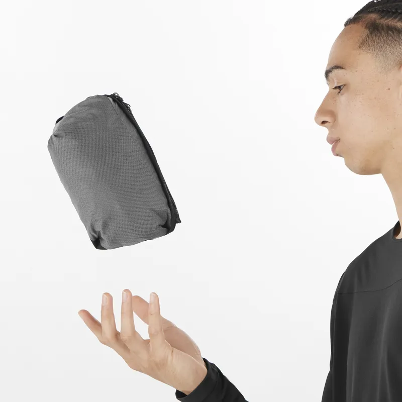 Salomon Bonatti Trail Men's Waterproof Running Jacket in Deep Black-2