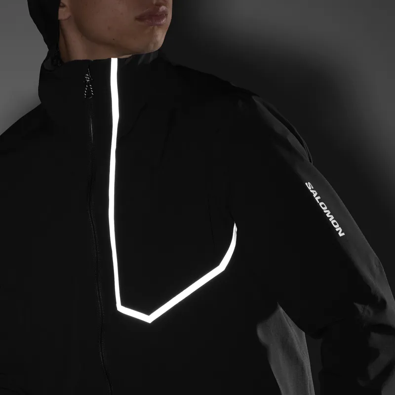 Salomon Bonatti Trail Men's Waterproof Running Jacket in Deep Black-8