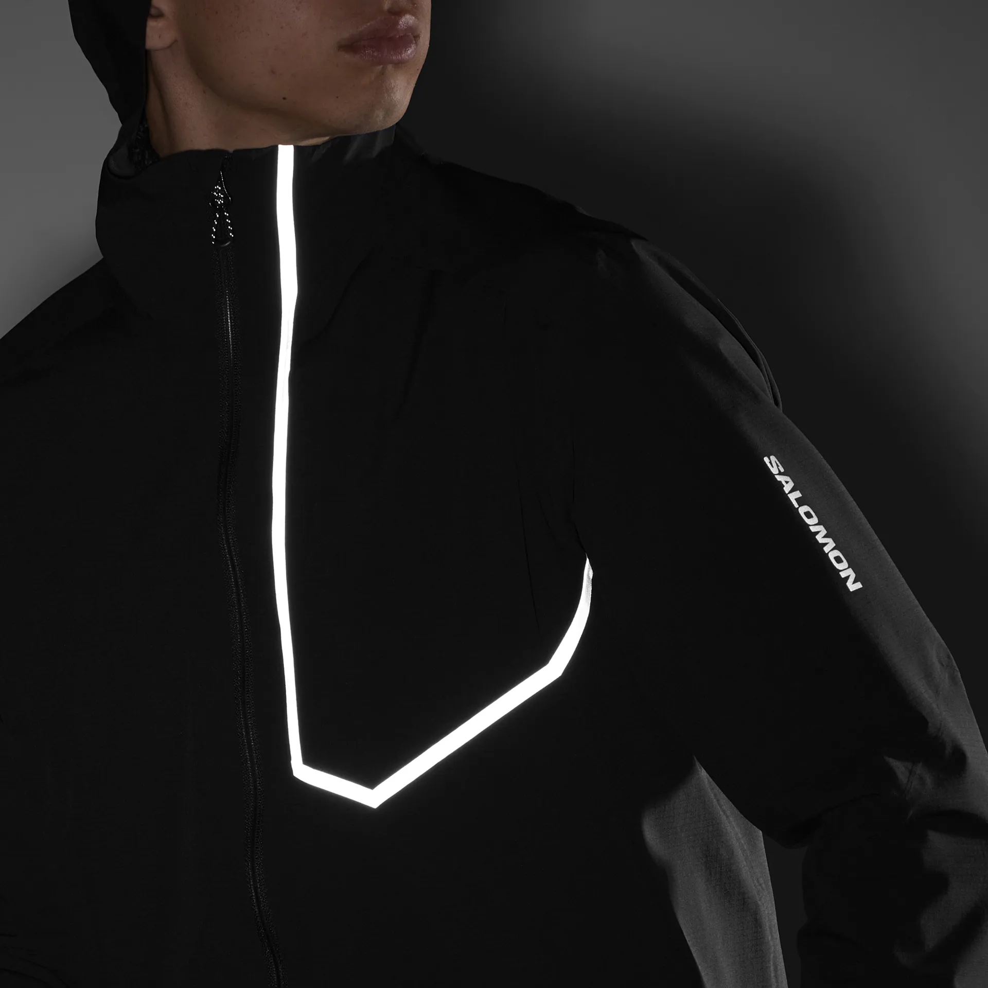 BONATTI TRAIL JACKET （メンズ）DEEP BLACK L BONATTI TRAIL JACKET （メンズ）DEEP BLACK L Kurtka Salomon Bonatti