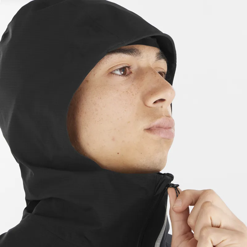 Salomon Bonatti Trail Men's Waterproof Running Jacket in Deep Black-5