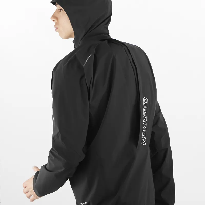 Salomon Bonatti Trail Men's Waterproof Running Jacket in Deep Black-7