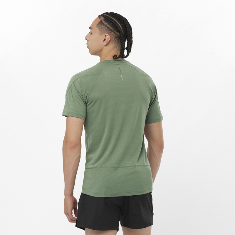 Salomon Cross Run SS Men's Running T-Shirt in Laurel Wreath-2