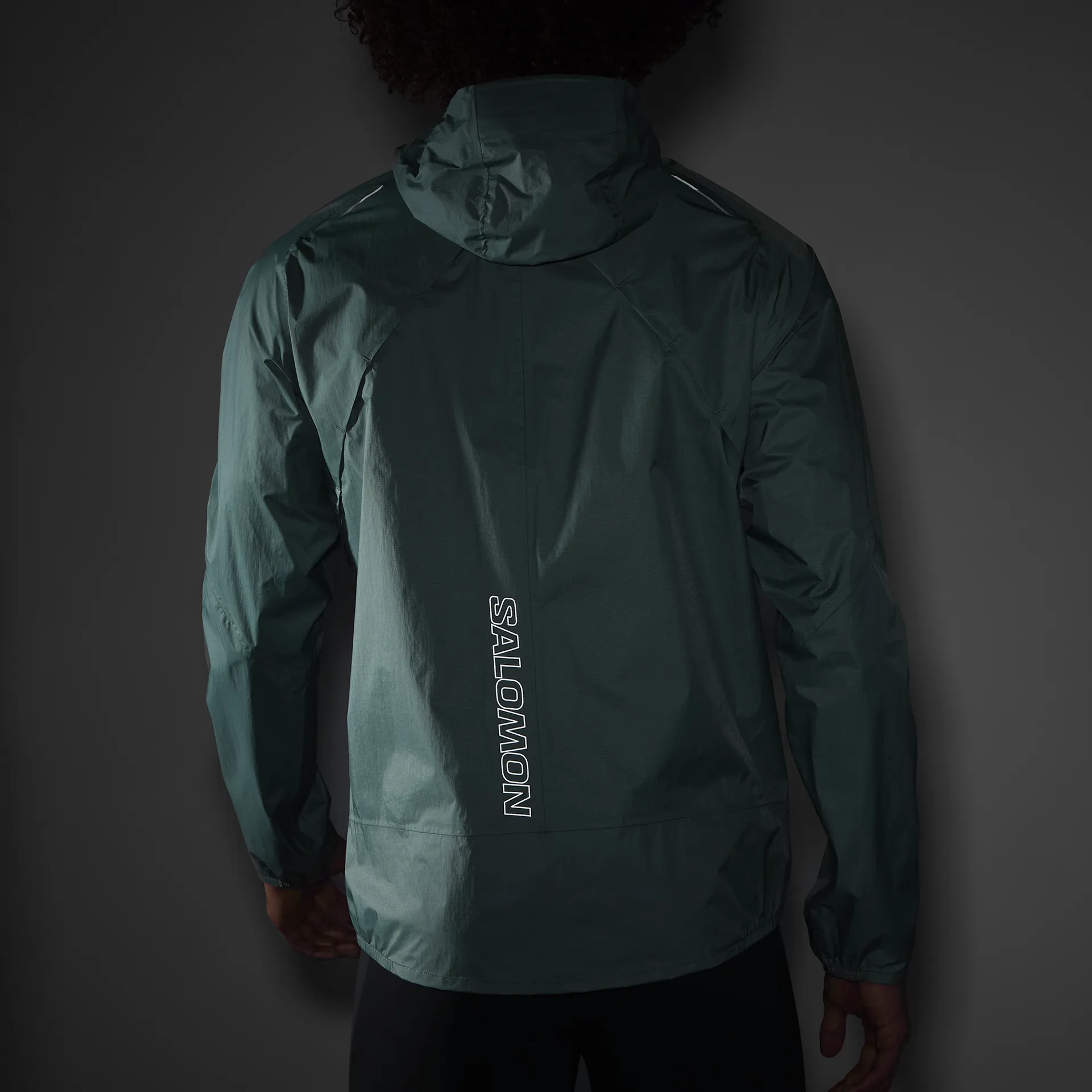 Salomon Bonatti Waterproof Jacket Running Men's North Atlantic