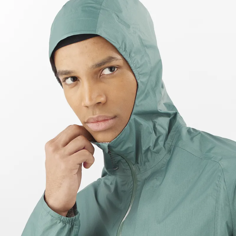 Salomon Bonatti Waterproof Men's Running Jacket in North Atlantic-5