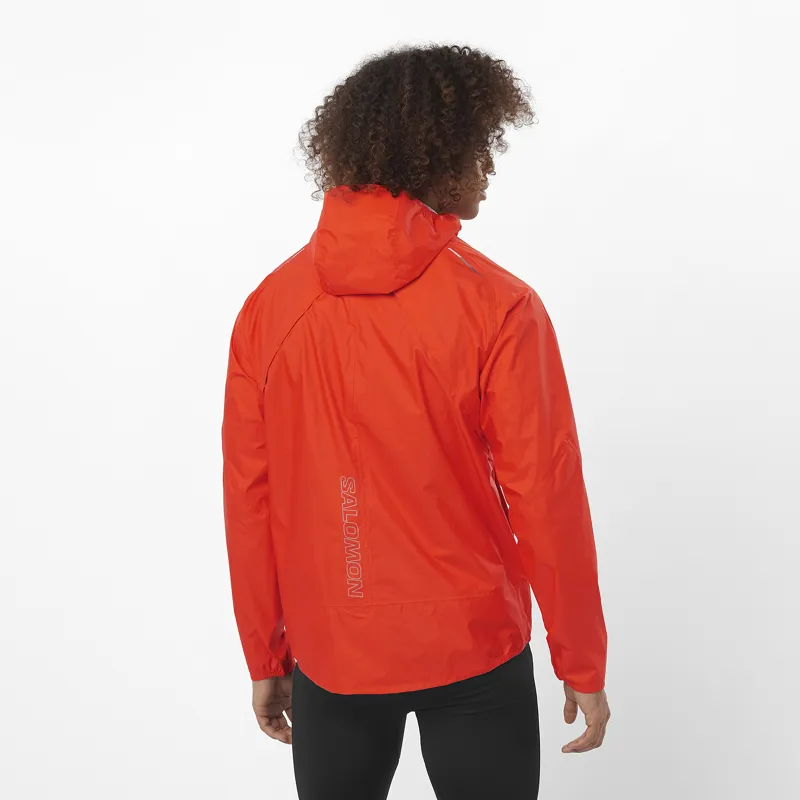 Salomon Bonatti Waterproof Men's Running Jacket in Cherry Tomato-2
