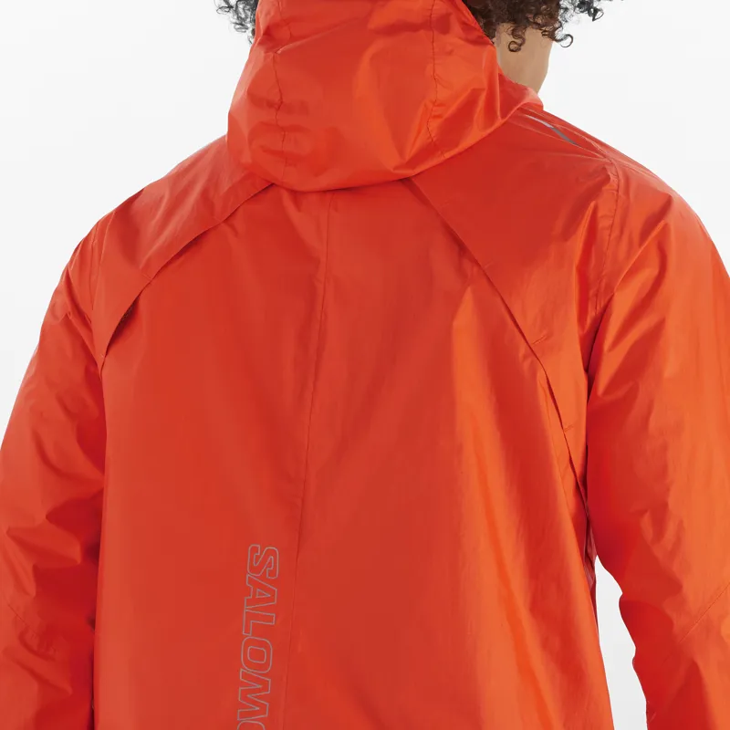 Salomon Bonatti Waterproof Men's Running Jacket in Cherry Tomato-7