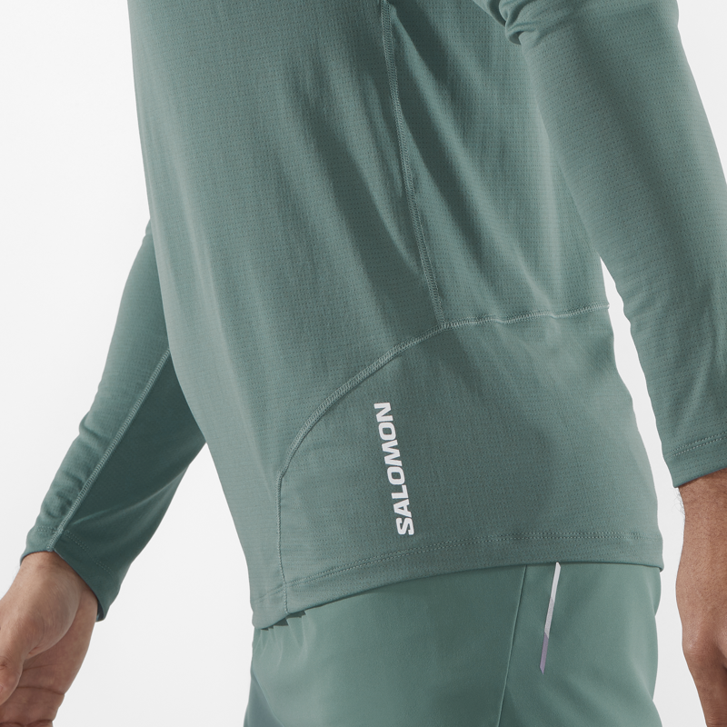 Salomon Cross Run LS Men's Running T-Shirt in North Atlantic-4