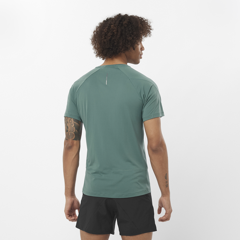 Salomon Cross Run SS Men's Running T-Shirt in North Atlantic-3