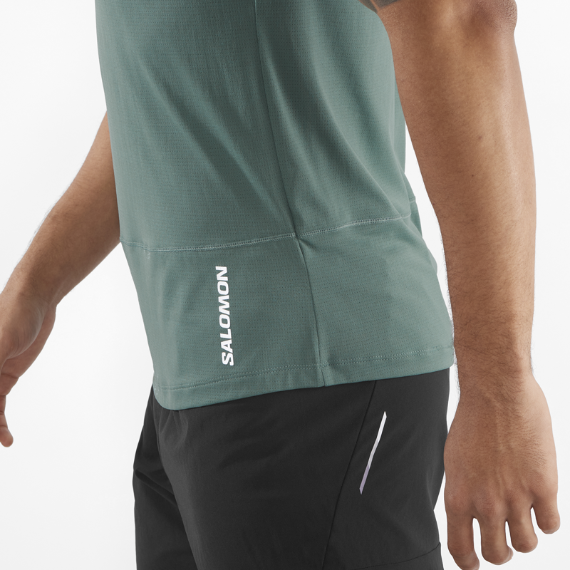 Salomon Cross Run SS Men's Running T-Shirt in North Atlantic-4