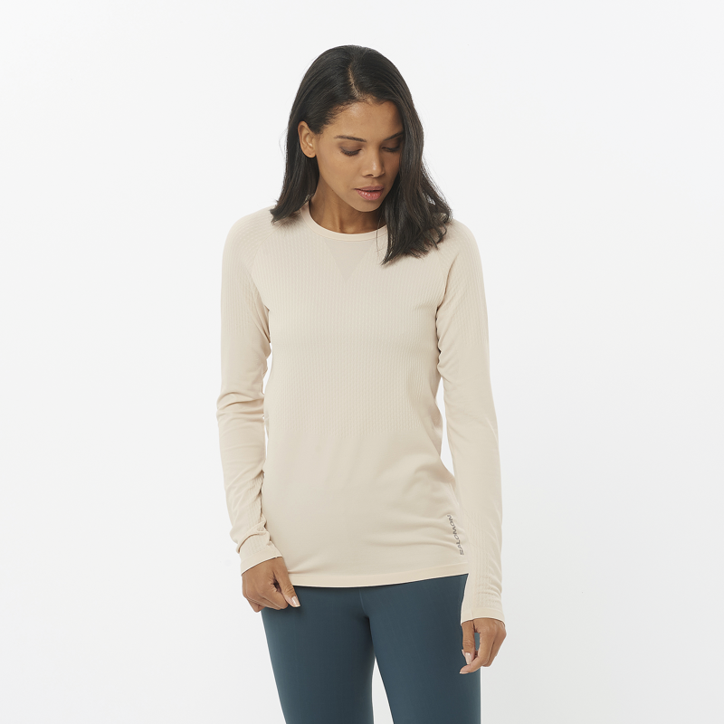 Salomon Sense Aero Seamless Women's Tee in Rainy Day-2