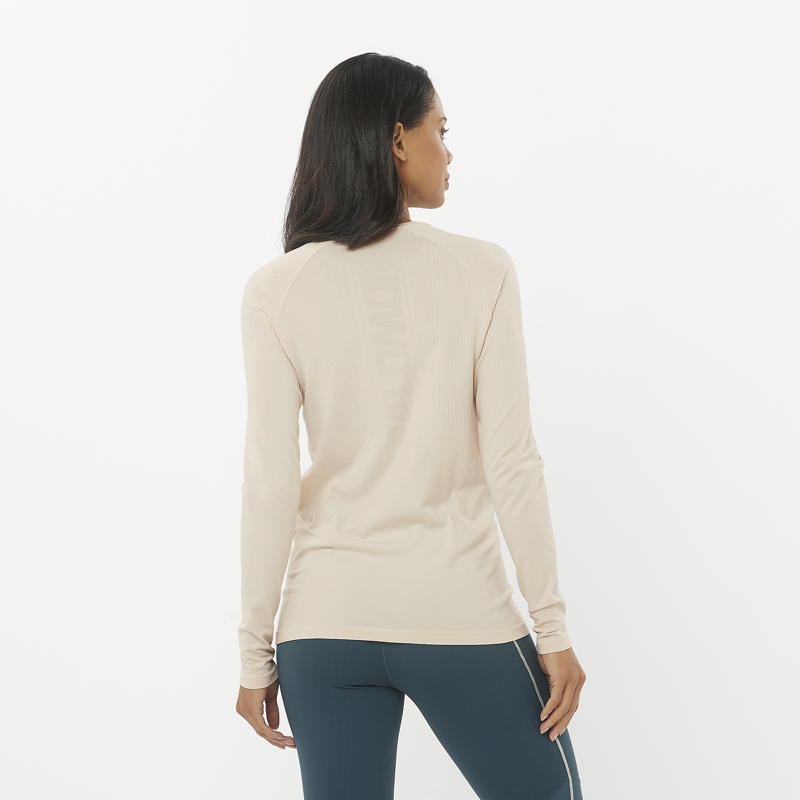 Salomon Sense Aero Seamless Women's Tee in Rainy Day-3