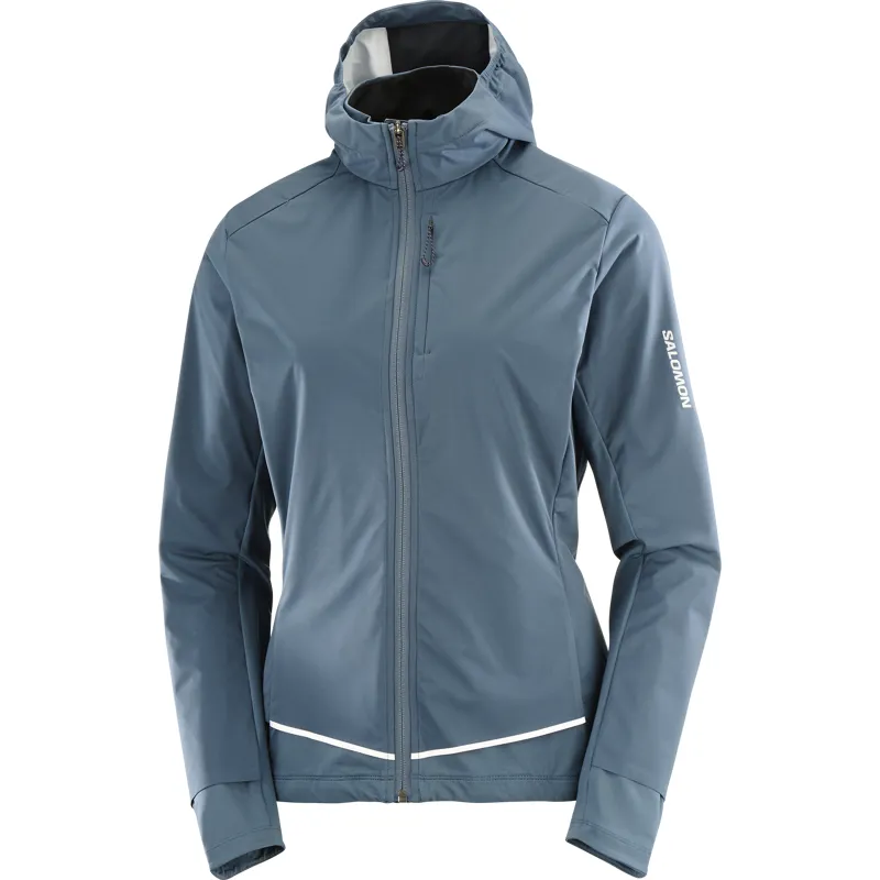 Salomon Light Shell Jacket Womens Softshell Running Midnight Navy