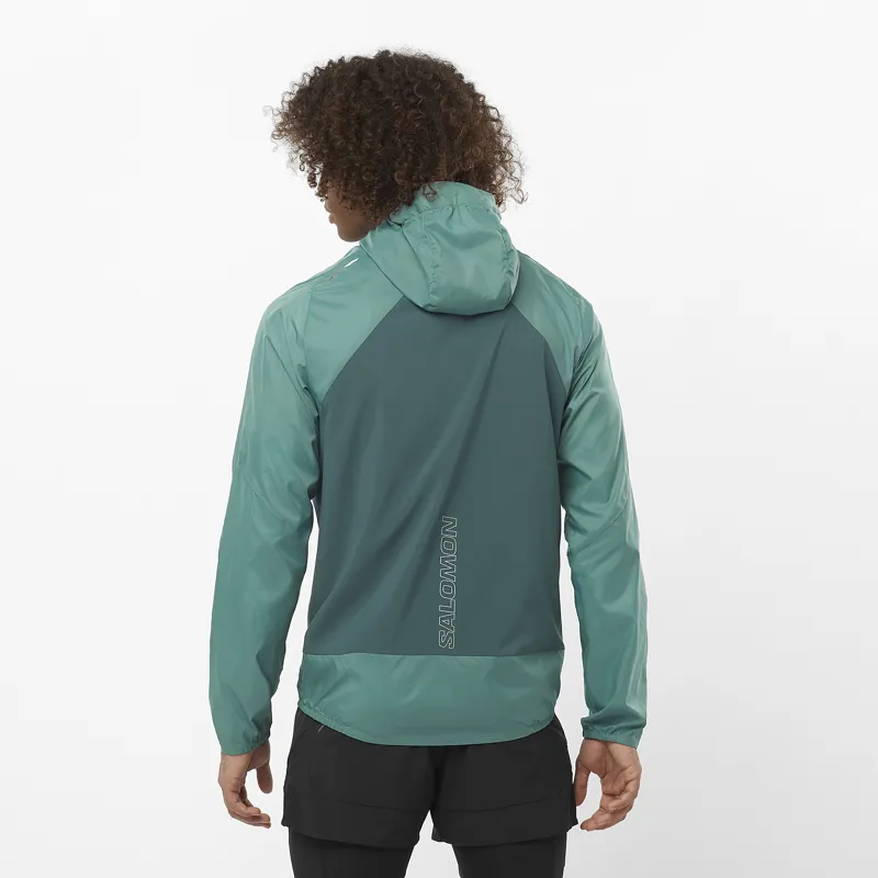 Salomon Bonatti Cross Wind Men's Running Jacket in North Atlantic-3