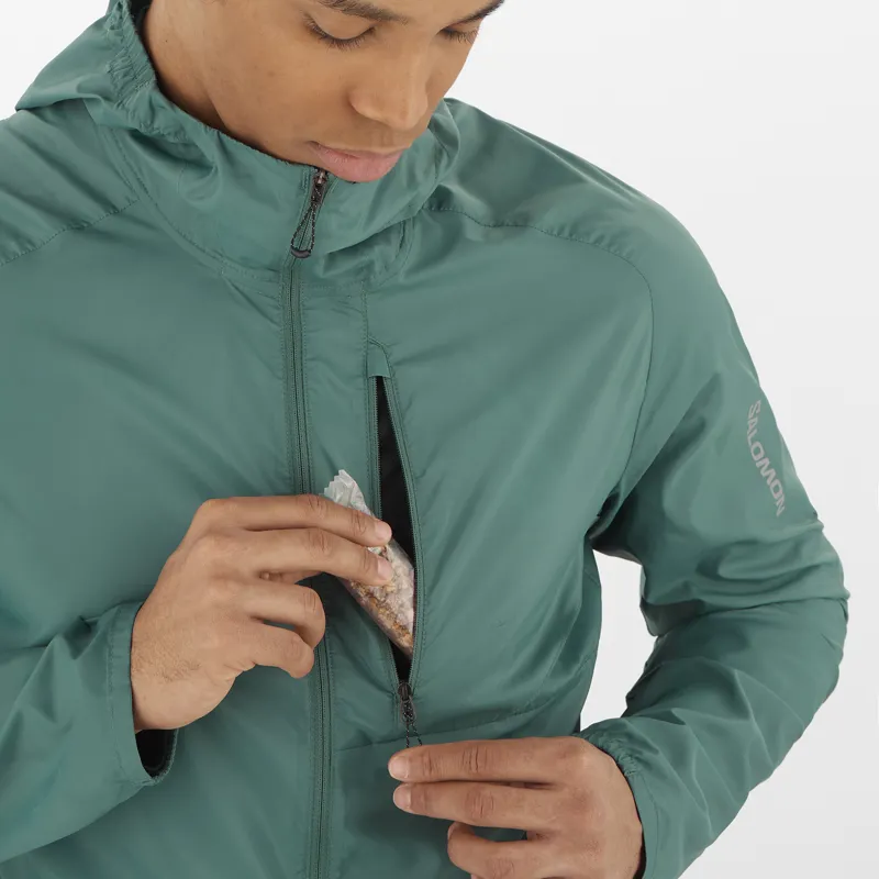 Salomon Bonatti Cross Wind Men's Running Jacket in North Atlantic-5