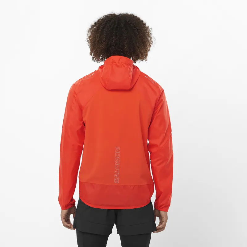 Salomon Bonatti Cross Wind Men's Running Jacket in Cherry Tomato-2