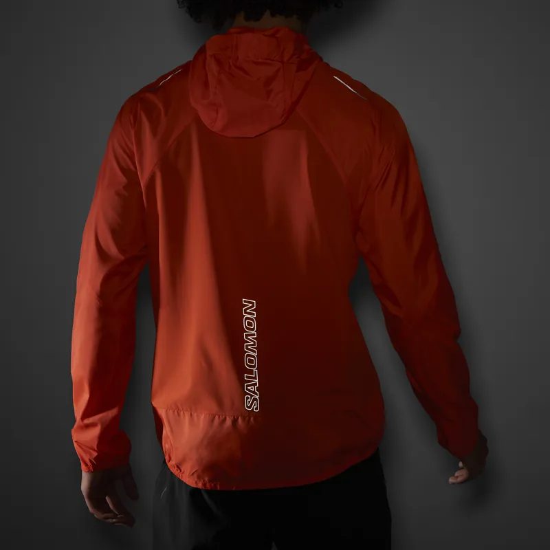 Salomon Bonatti Cross Wind Men's Running Jacket in Cherry Tomato-6