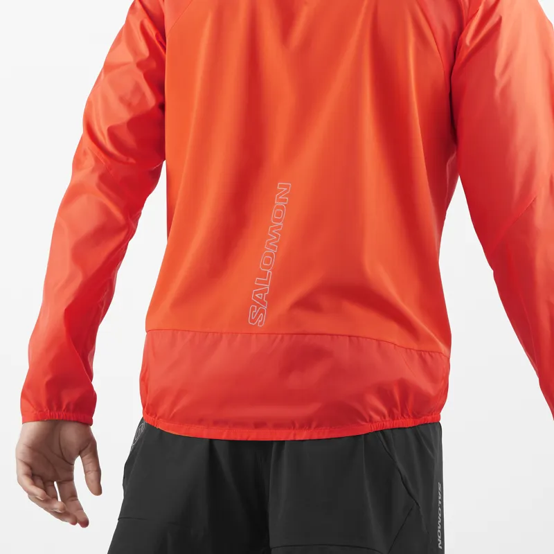 Salomon Bonatti Cross Wind Men's Running Jacket in Cherry Tomato-5