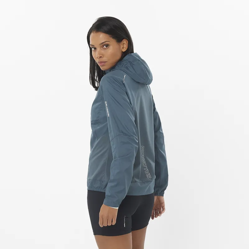 Salomon Bonatti Cross Wind Women's Running Jacket in Midnight Navy-2