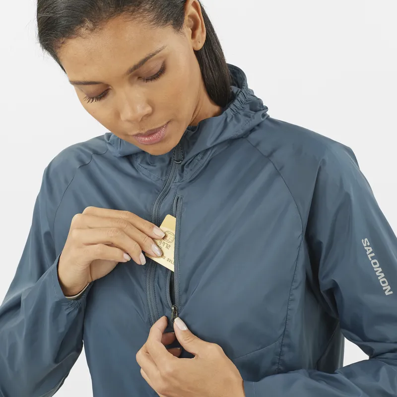 Salomon Bonatti Cross Wind Women's Running Jacket in Midnight Navy-4