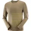 Salomon Sense Aero LS GFX Men's Running Top in Shitake/Sulphur Spring