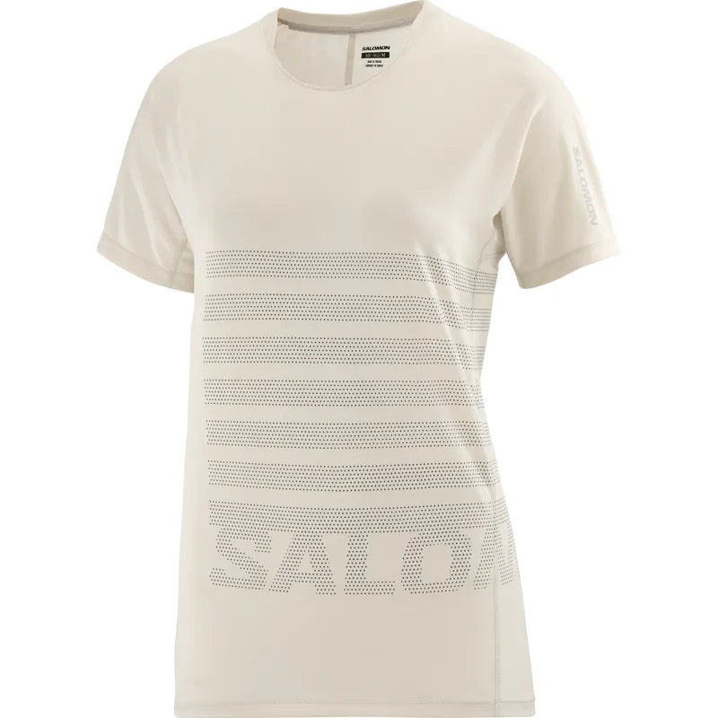 Salomon Sense Aero SS GFX Women's Running T-Shirt in Rainy Day/Midnight