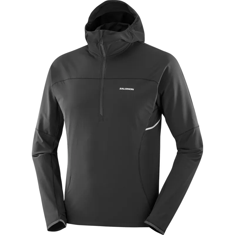 Salomon Sense Aero Hybrid HZ Hood Men's Mid-Layer Jacket in Deep Black