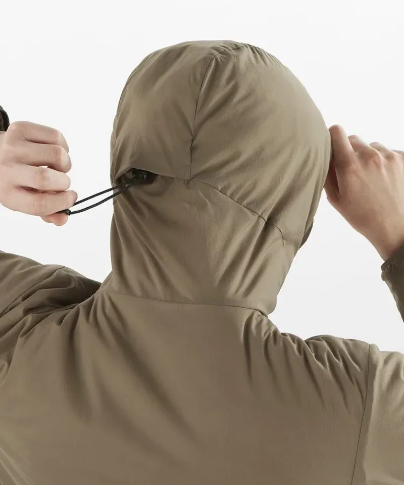 Salomon Mountain Flex Men's Insulated Hooded Jacket in Shitake-3