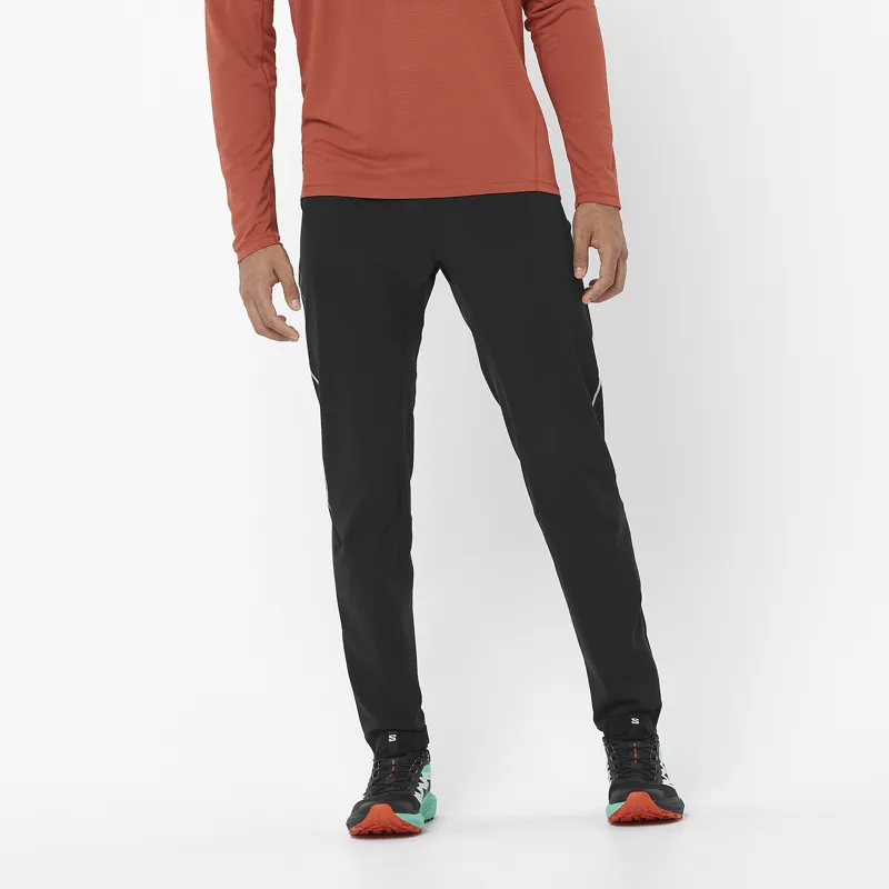 Salomon Sense Aero Stow Pants Men's Running Overtrouser in Deep Black-2