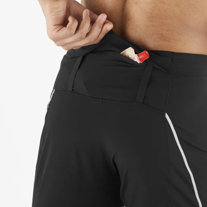 Salomon Sense Aero Stow Pants Men's Running Overtrouser in Deep Black-4