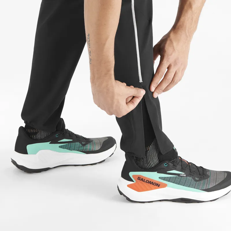 Salomon Sense Aero Stow Pants Men's Running Overtrouser in Deep Black-5