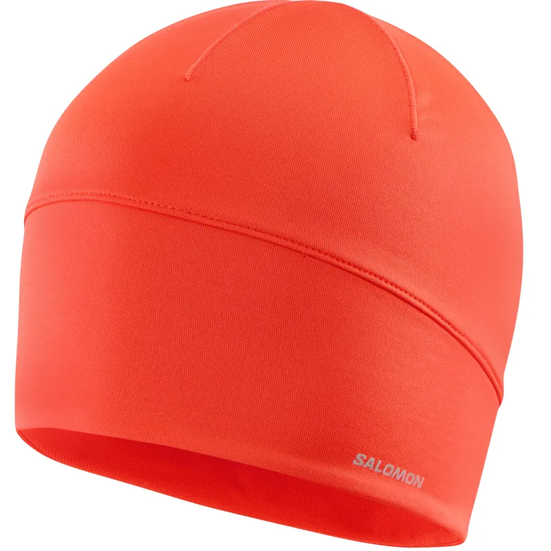 Salomon Active Beanie in Cherry Tomato/Reflective Silver