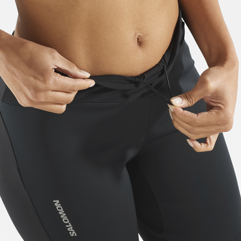 Salomon Gore-Tex Infinium Windstopper Women's Softshell Tight in Deep Black-4