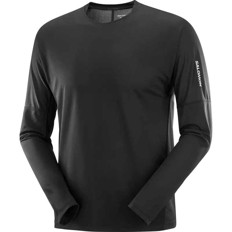 Salomon Sense Aero LS Tee Men's Running Top in Deep Black