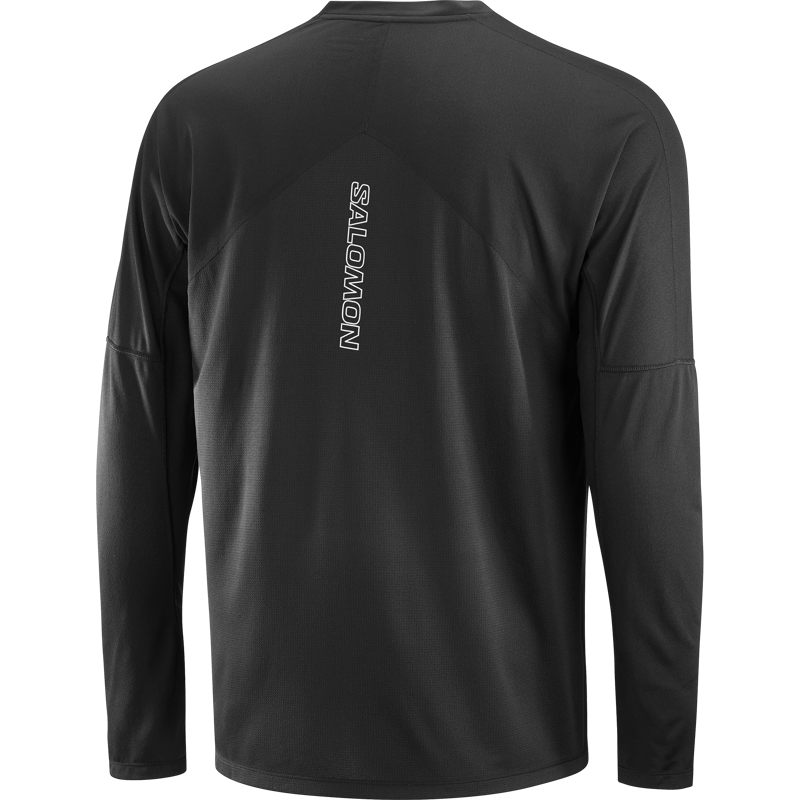 Salomon Sense Aero LS Tee Men's Running Top in Deep Black-1