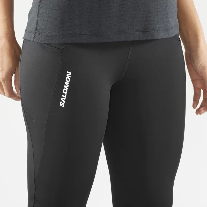 Salomon Cross Run 28-inch Women's Running Tight in Deep Black-4