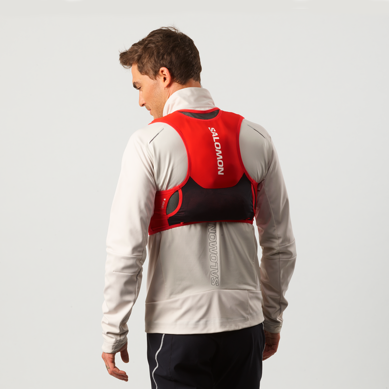 Salomon Sense Pro 6 Unisex Running Vest in Fiery Red/Black-4