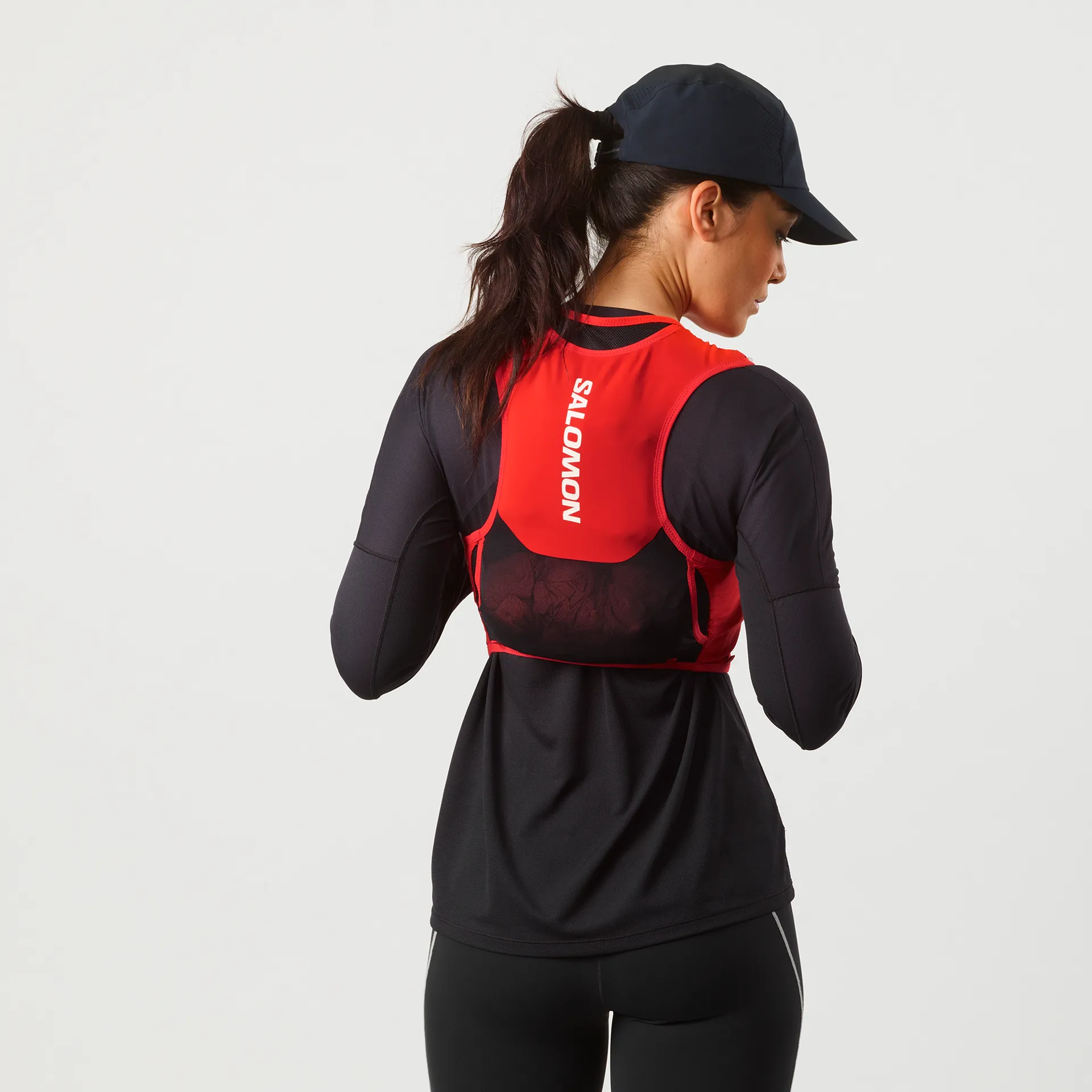 Salomon Sense Pro Unisex Running Vest in Fiery Red/Black - Main Image