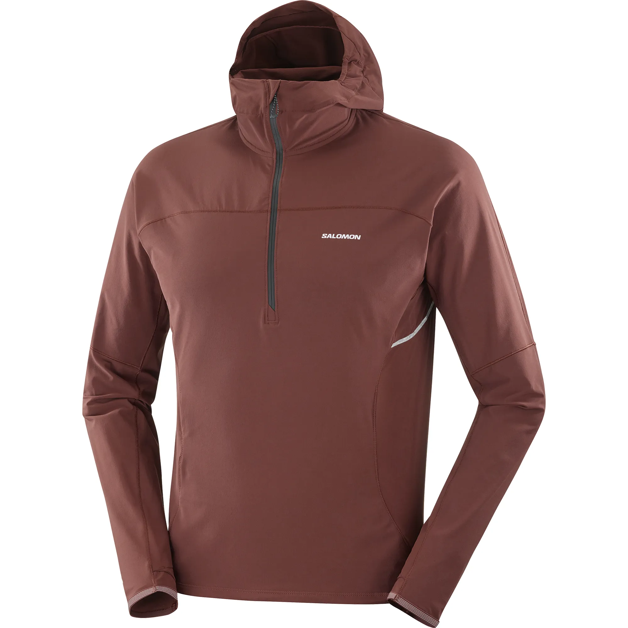 Salomon Sense Aero Hybrid HZ Hood Mens Midlayer Running RumRaisin