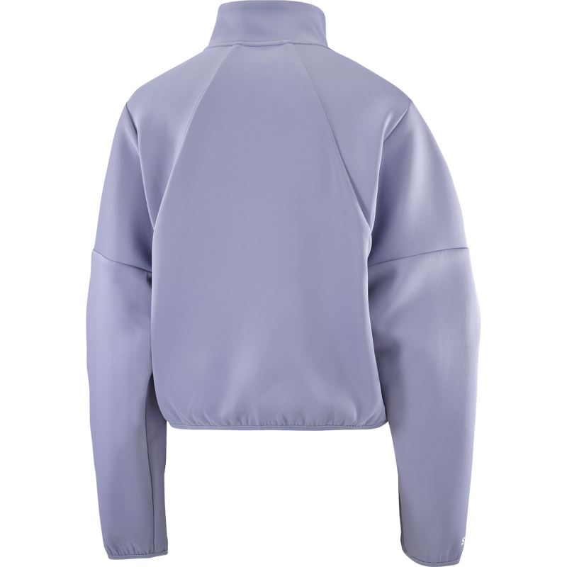 Salomon SHAKEout Half Zip Women's Crop Sweater in Blue Granite-2