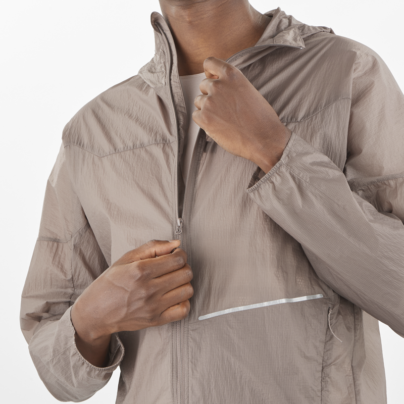 Salomon Sense Aero Wind Men's Jacket in Iron-4